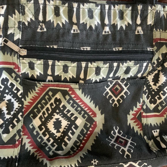 All Fabric Compartment Bohemian Tote - Picture 3 of 9